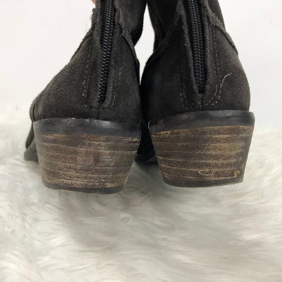 Dolce Vita 7.5 Womens Charcoal Suede Heeled Ankle Boots - Picture 4 of 8